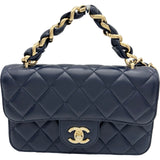 シャネル CHANEL マトラッセ2WAYショルダーバッグ AS5670 ネイビー ゴールド金具 ラムスキン レディース ショルダーバッグ