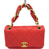 シャネル CHANEL マトラッセスモールフラップ2WAYバッグ AS2387 31番台 レッド ゴールド金具 ラムスキン レディース ショルダーバッグ