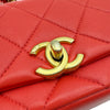 シャネル CHANEL マトラッセスモールフラップ2WAYバッグ AS2387 31番台 レッド ゴールド金具 ラムスキン レディース ショルダーバッグ