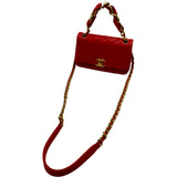 シャネル CHANEL マトラッセスモールフラップ2WAYバッグ AS2387 31番台 レッド ゴールド金具 ラムスキン レディース ショルダーバッグ