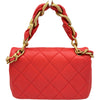 シャネル CHANEL マトラッセスモールフラップ2WAYバッグ AS2387 31番台 レッド ゴールド金具 ラムスキン レディース ショルダーバッグ