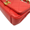 シャネル CHANEL マトラッセスモールフラップ2WAYバッグ AS2387 31番台 レッド ゴールド金具 ラムスキン レディース ショルダーバッグ