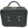 シャネル CHANEL CCフィグリースモールバニティショルダーバッグ A93342 26番台 ブラック ゴールド金具 キャビアスキン レディース ショルダーバッグ