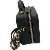 シャネル CHANEL CCフィグリースモールバニティショルダーバッグ A93342 26番台 ブラック ゴールド金具 キャビアスキン レディース ショルダーバッグ