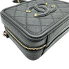 シャネル CHANEL CCフィグリースモールバニティショルダーバッグ A93342 26番台 ブラック ゴールド金具 キャビアスキン レディース ショルダーバッグ