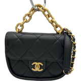 シャネル CHANEL スモール2WAYショルダーバッグ AS2721 ブラック シルバー金具 ラムスキン レディース ショルダーバッグ