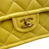 シャネル CHANEL マトラッセミニフラップバッグ 30番台 イエロー ゴールド金具 ソフトキャビアスキン レディース ショルダーバッグ