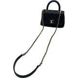シャネル CHANEL ココハンドルXXS AS2215 31番台 ネイビー ゴールド金具 キャビアスキン レディース ショルダーバッグ