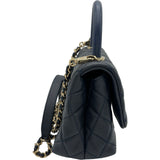 シャネル CHANEL ココハンドルXXS AS2215 31番台 ネイビー ゴールド金具 キャビアスキン レディース ショルダーバッグ