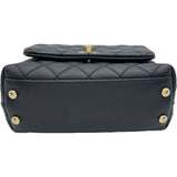シャネル CHANEL ココハンドルXXS AS2215 31番台 ネイビー ゴールド金具 キャビアスキン レディース ショルダーバッグ