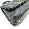 シャネル CHANEL ココハンドルXXS AS2215 31番台 ネイビー ゴールド金具 キャビアスキン レディース ショルダーバッグ