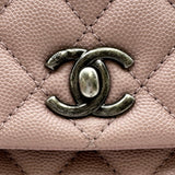 シャネル CHANEL ココハンドルXS A92900 23番台 ピンク シルバー金具 キャビアスキン レディース ハンドバッグ