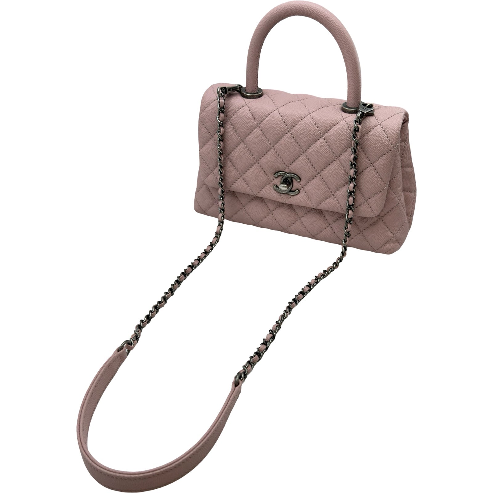シャネル CHANEL ココハンドルXS A92900 23番台 ピンク シルバー金具