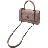 シャネル CHANEL ココハンドルXS A92900 23番台 ピンク シルバー金具 キャビアスキン レディース ハンドバッグ
