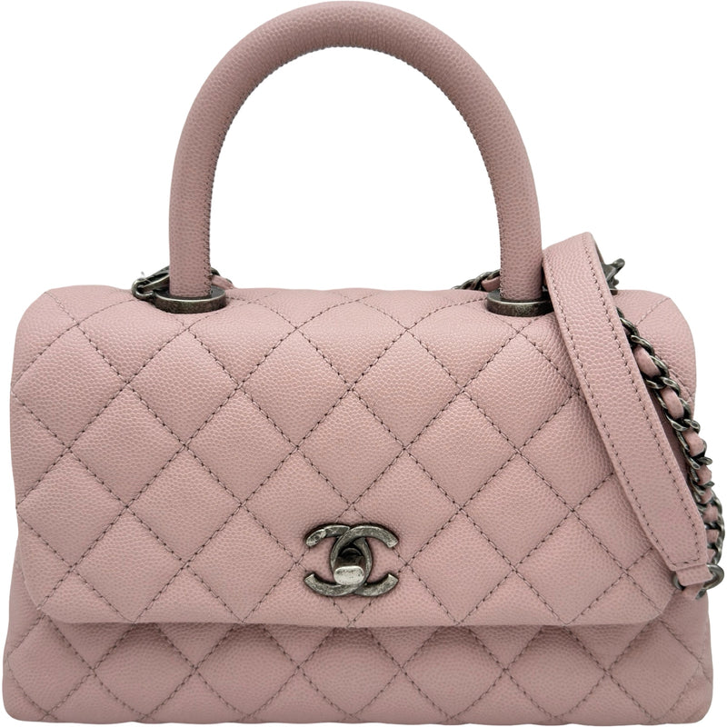 シャネル CHANEL ココハンドルXS A92900 23番台 ピンク シルバー金具