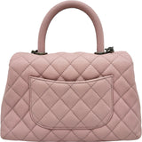 シャネル CHANEL ココハンドルXS A92900 23番台 ピンク シルバー金具 キャビアスキン レディース ハンドバッグ
