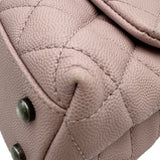 シャネル CHANEL ココハンドルXS A92900 23番台 ピンク シルバー金具 キャビアスキン レディース ハンドバッグ
