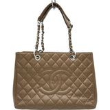 シャネル CHANEL GSTチェーントートバッグ A50995 16番台 ブラウン シルバー金具 キャビアスキン レディース ショルダーバッグ