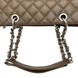 シャネル CHANEL GSTチェーントートバッグ A50995 16番台 ブラウン シルバー金具 キャビアスキン レディース ショルダーバッグ