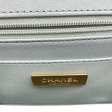 シャネル CHANEL トップハンドルショルダーバッグ AS4035 ライトグレー ゴールド金具 ラムレザー レディース ショルダーバッグ