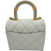 シャネル CHANEL トップハンドルショルダーバッグ AS4035 ライトグレー ゴールド金具 ラムレザー レディース ショルダーバッグ