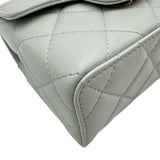 シャネル CHANEL トップハンドルショルダーバッグ AS4035 ライトグレー ゴールド金具 ラムレザー レディース ショルダーバッグ