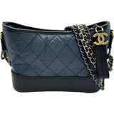 シャネル CHANEL ガブリエルスモールホーボーショルダーバッグ A91810 27番台 ネイビー シルバー/ゴールド金具 ラムスキン レディース ショルダーバッグ