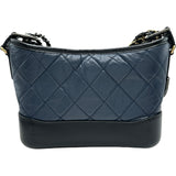 シャネル CHANEL ガブリエルスモールホーボーショルダーバッグ A91810 27番台 ネイビー シルバー/ゴールド金具 ラムスキン レディース ショルダーバッグ