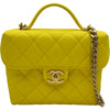 シャネル CHANEL マトラッセバニティ2WAYバッグ AS3729 イエロー ゴールド金具 キャビアスキン レディース ショルダーバッグ