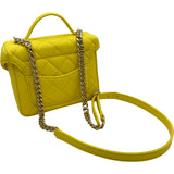 シャネル CHANEL マトラッセバニティ2WAYバッグ AS3729 イエロー ゴールド金具 キャビアスキン レディース ショルダーバッグ