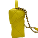 シャネル CHANEL マトラッセバニティ2WAYバッグ AS3729 イエロー ゴールド金具 キャビアスキン レディース ショルダーバッグ
