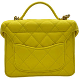 シャネル CHANEL マトラッセバニティ2WAYバッグ AS3729 イエロー ゴールド金具 キャビアスキン レディース ショルダーバッグ