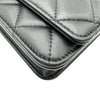 シャネル CHANEL ハートロックチェーンウォレット AP3285 ブラック ゴールド金具 ラムスキン レディース ショルダーバッグ