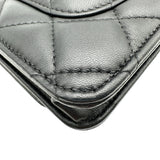 シャネル CHANEL ハートロックチェーンウォレット AP3285 ブラック ゴールド金具 ラムスキン レディース ショルダーバッグ