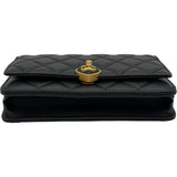シャネル CHANEL ハートロックチェーンウォレット AP3285 ブラック ゴールド金具 ラムスキン レディース ショルダーバッグ