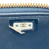 シャネル CHANEL トップハンドルミニバニティチェーンショルダー AP2199 ネイビー ゴールド金具 ラムスキン レディース ショルダーバッグ