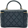 シャネル CHANEL トップハンドルミニバニティチェーンショルダー AP2199 ネイビー ゴールド金具 ラムスキン レディース ショルダーバッグ