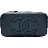 シャネル CHANEL トップハンドルミニバニティチェーンショルダー AP2199 ネイビー ゴールド金具 ラムスキン レディース ショルダーバッグ