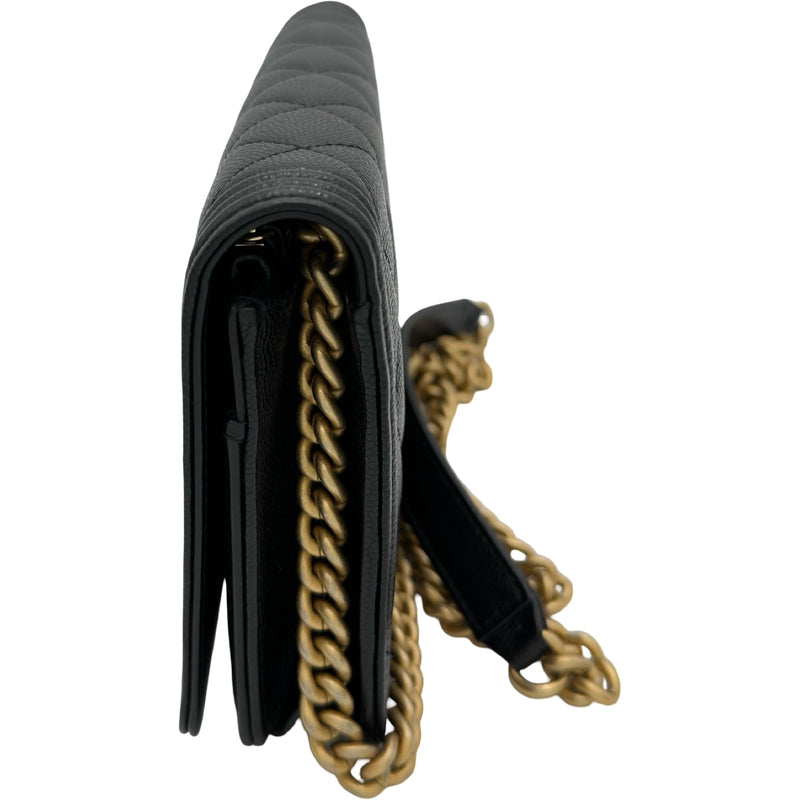 シャネル CHANEL ボーイシャネルチェーンウォレット AP1117 ブラック