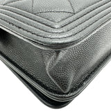 シャネル CHANEL ボーイシャネルチェーンウォレット AP1117 ブラック ゴールド金具 キャビアスキン レディース ショルダーバッグ