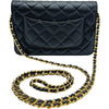 シャネル CHANEL マトラッセチェーンウォレット AP0250 ブラック ゴールド金具 ラムスキン レディース ショルダーバッグ