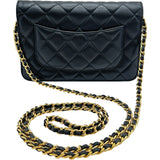 シャネル CHANEL マトラッセチェーンウォレット AP0250 ブラック ゴールド金具 ラムスキン レディース ショルダーバッグ