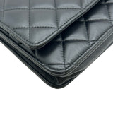 シャネル CHANEL マトラッセチェーンウォレット AP0250 ブラック ゴールド金具 ラムスキン レディース ショルダーバッグ