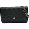シャネル CHANEL マトラッセチェーンウォレット AP0250 ブラック シルバー金具 キャビアスキン レディース ショルダーバッグ