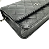シャネル CHANEL マトラッセチェーンウォレット AP0250 ブラック シルバー金具 キャビアスキン レディース ショルダーバッグ