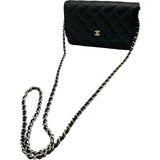 シャネル CHANEL マトラッセチェーンウォレット AP0250 ブラック シルバー金具 キャビアスキン レディース ショルダーバッグ