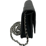 シャネル CHANEL マトラッセチェーンウォレット AP0250 ブラック シルバー金具 キャビアスキン レディース ショルダーバッグ