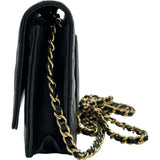 シャネル CHANEL マトラッセチェーンウォレット AP0250 ブラック ゴールド金具 キャビアスキン レディース ショルダーバッグ