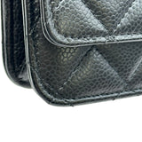 シャネル CHANEL マトラッセチェーンウォレット AP0250 ブラック ゴールド金具 キャビアスキン レディース ショルダーバッグ