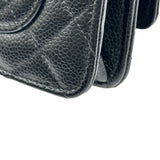 シャネル CHANEL マトラッセチェーンウォレット AP0250 ブラック ゴールド金具 キャビアスキン レディース ショルダーバッグ